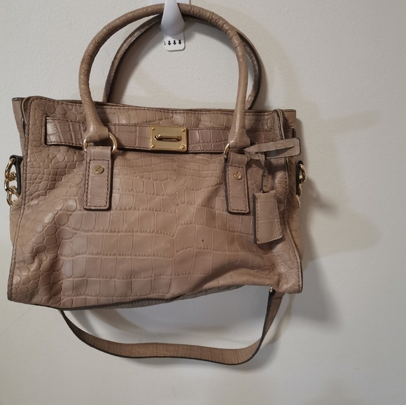 Michael Kors | Hamilton Tan Embossed Crocodile Leather - Picture 1 of 8